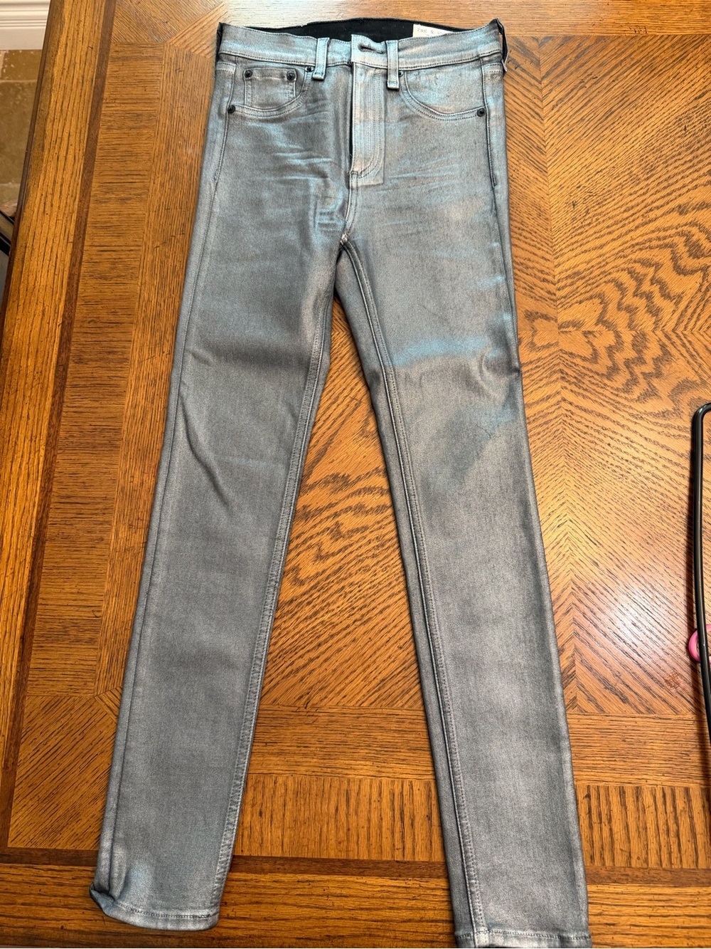 Women  Slim Fit Metallic Gray Jeans